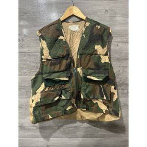 Vintage Duck Bay Camo Shooting Hunting Vest Men’s Large Pockets Game Pouch